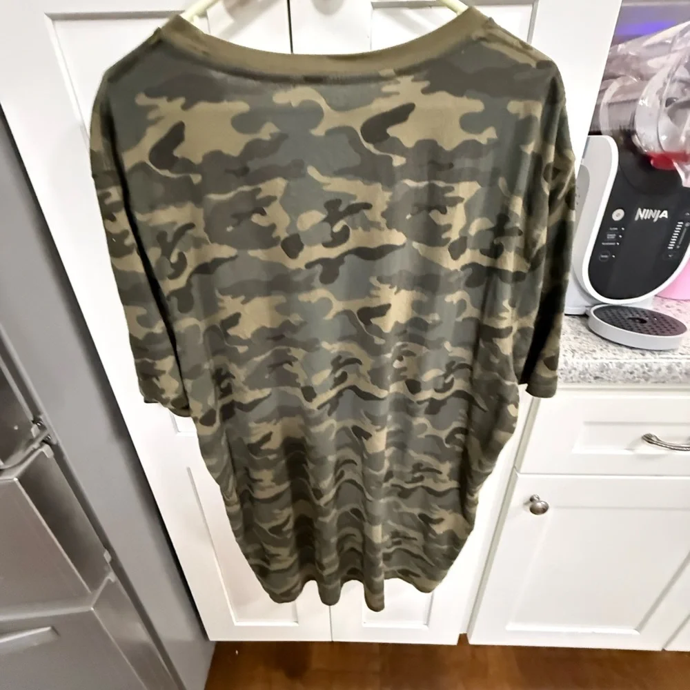 Old Navy Olive Green Camo Tunic Top